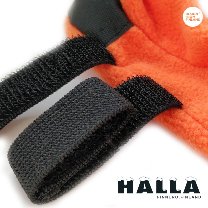 HALLA-fleecetossut oranssit 4 kpl pakkaus XXS