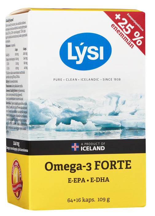 Lysi Omega-3 Forte 64+16 kapselia