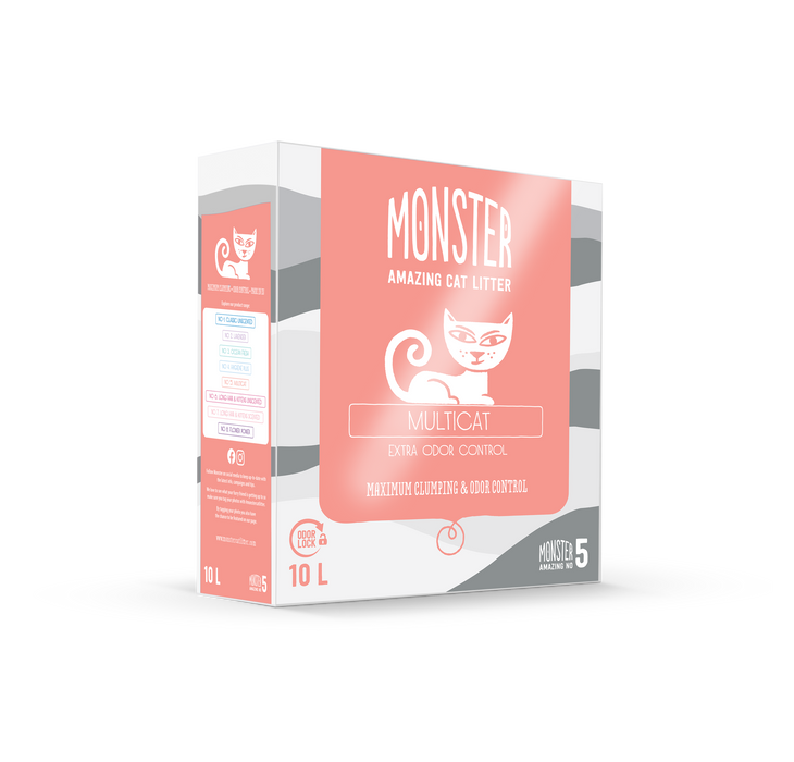Monster Multicat kissanhiekka 10 L POISTUVA