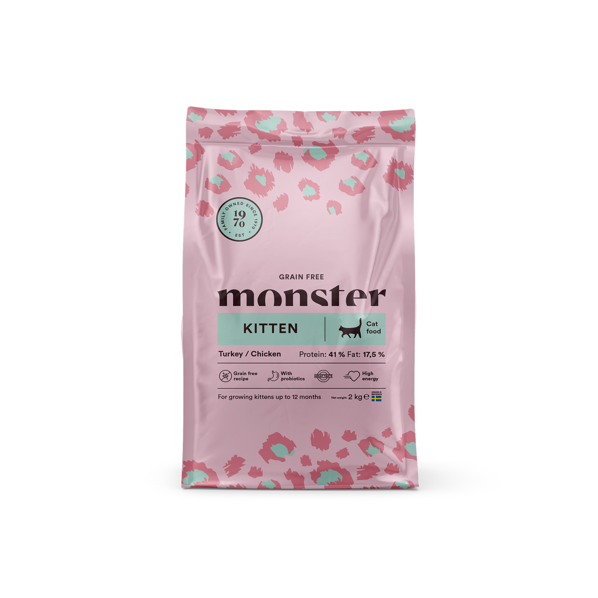 Monster Cat Grain Free Kitten Turkey-Chicken kissalle 2 kg