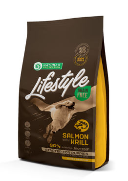 Nature's Protection Lifestyle Grain Free Starter lohi & krilli koiralle 1,5 kg