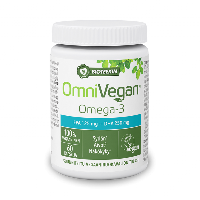 Bioteekin OmniVegan Omega-3 60 kapselia TARJOUS