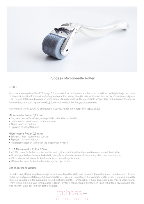 Puhdas+ Microneedle roller 0,5 mm