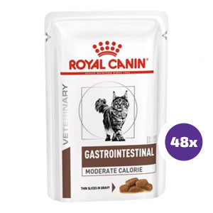 Royal Canin Veterinary Diets Gastrointestinal Moderate Calorie Slices In Gravy kissan märkäruoka 48 x 85 g SÄÄSTÖPAKKAUS