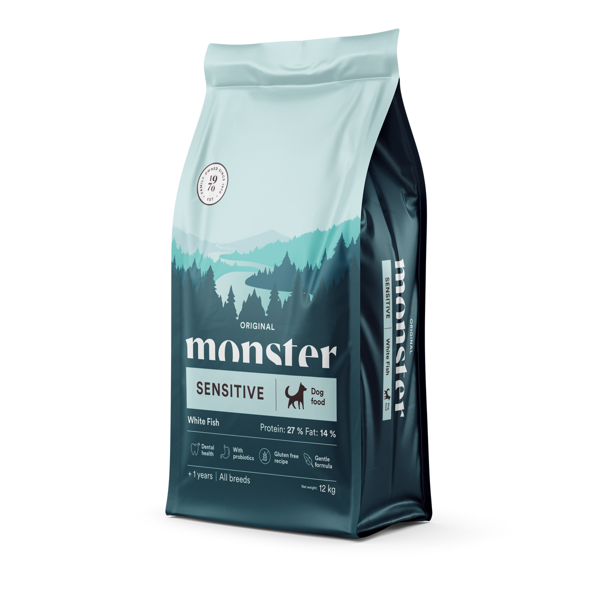Monster Dog Original Adult Sensitive White Fish koiralle 12 kg