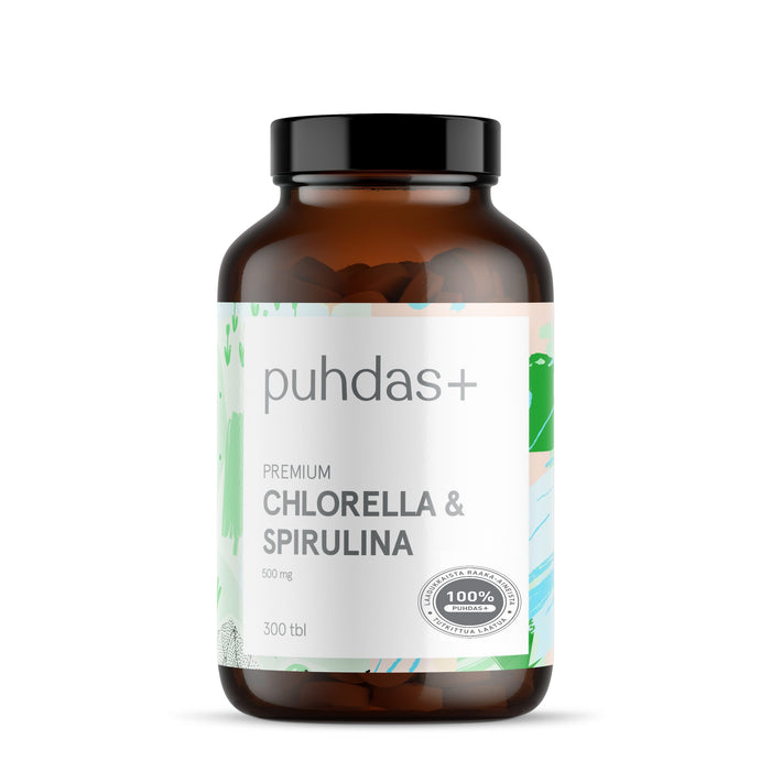 Puhdas+ Chlorella & Spirulina 300 tablettia