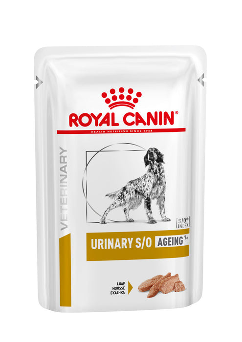 Royal Canin Veterinary Diets Urinary S/O Ageing 7+ annospussi koiran märkäruoka 85 g MAISTELUPAKKAUS