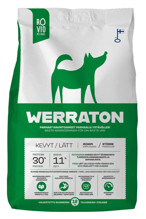 Werraton Kevyt koiranruoka 12 kg