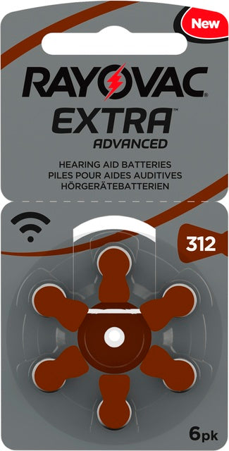 Rayovac extra advanced ACT 312 kuulokojeparisto 6 kpl