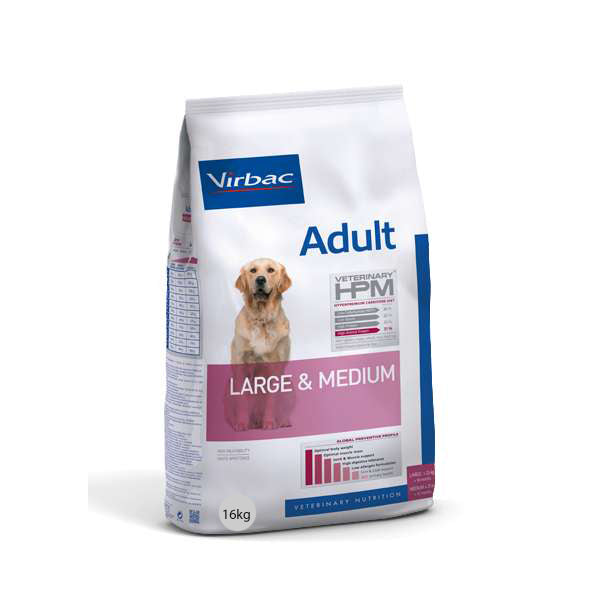 Virbac Adult Large & Medium koiralle 16 kg