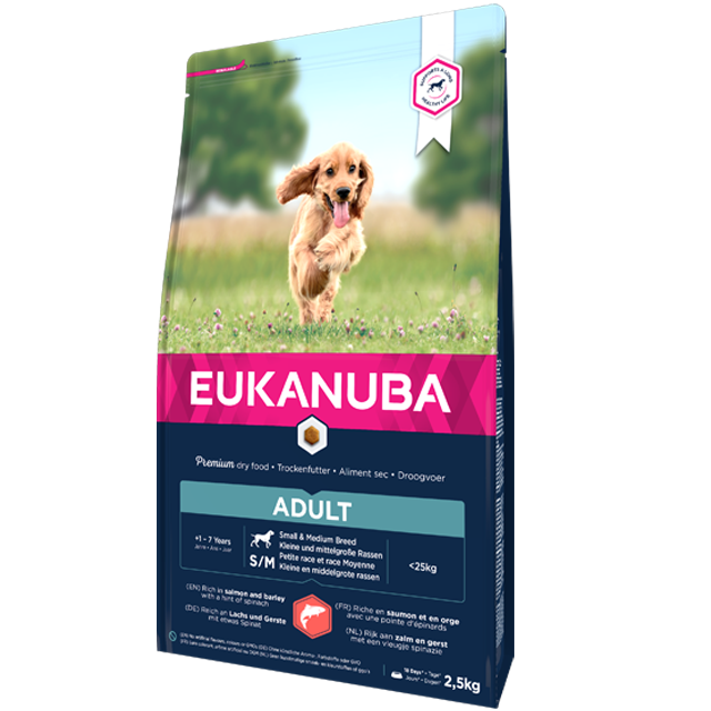 Eukanuba Canine Adult Small & Medium Salmon & Barley 2,5 kg