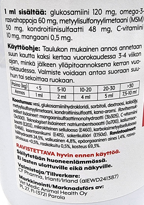 Arthroflex Omega oraalisuspensio kissalle ja koiralle 500 ml
