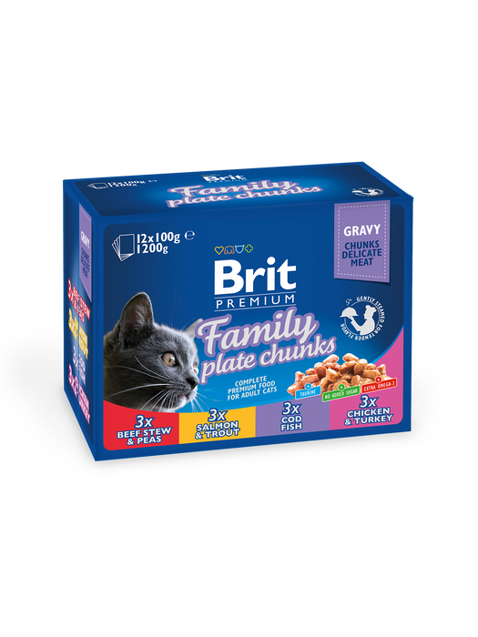 Brit Premium Cat Liha-kalalajitelma 12 x 100 g