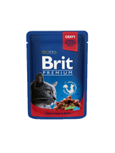 Brit Premium Cat Naudanliha-herne kastikkeessa 100 g