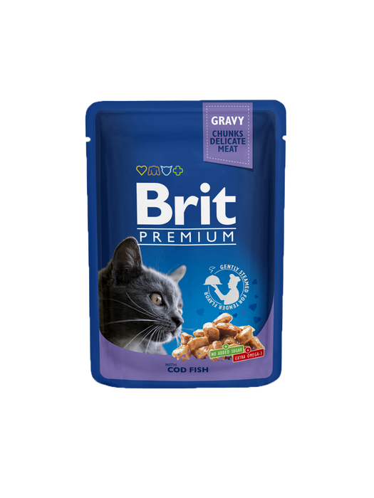 Brit Premium Cat Turska kastikkeessa 24 x 100 g