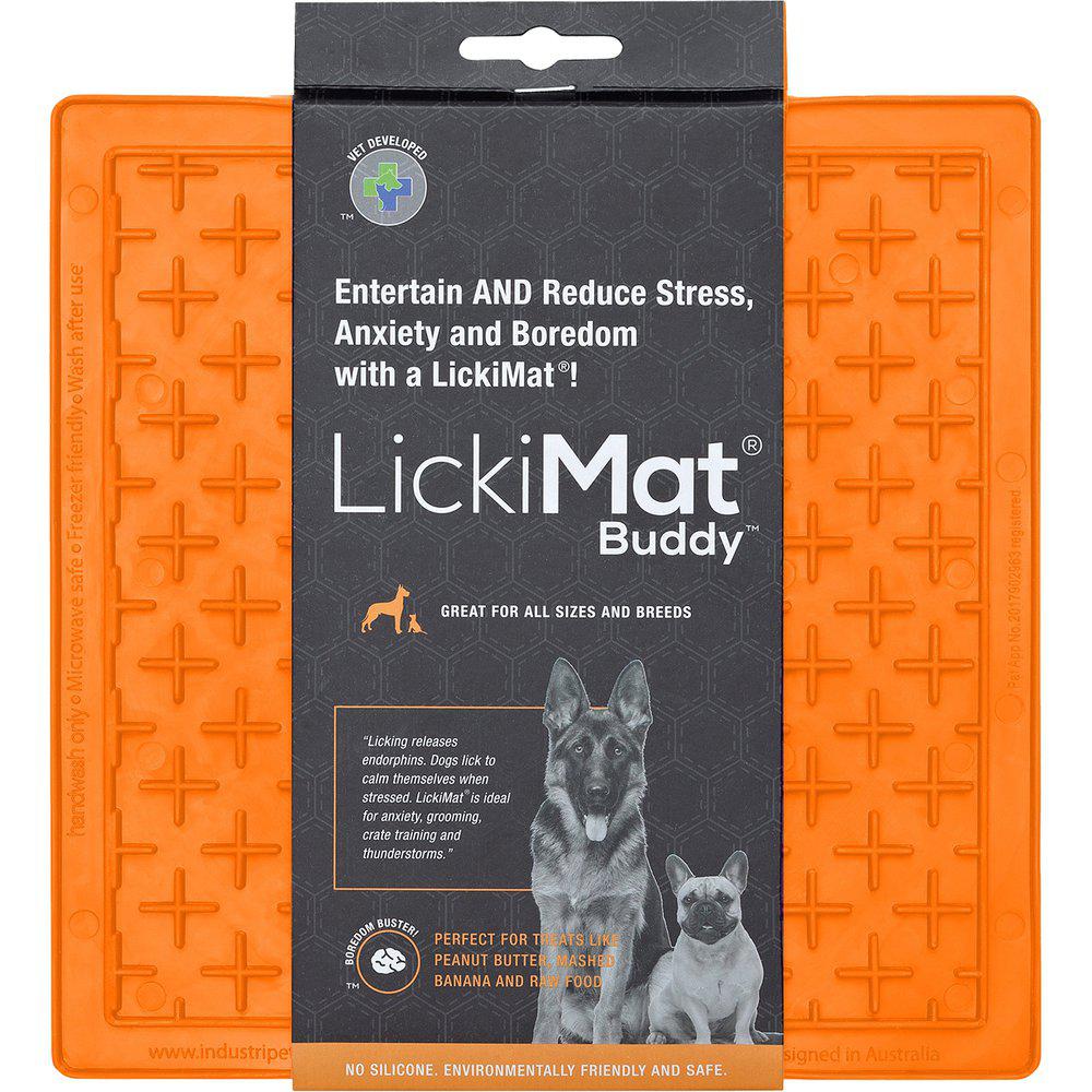 LickiMat Buddy Aktivointimatto oranssi 20 cm x 20 cm