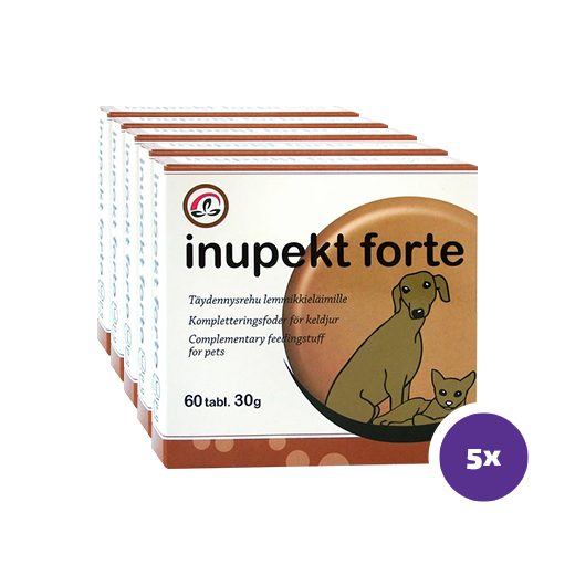 AIKA Inupekt Forte kissalle ja koiralle 5 x 60 tablettia SÄÄSTÖPAKKAUS