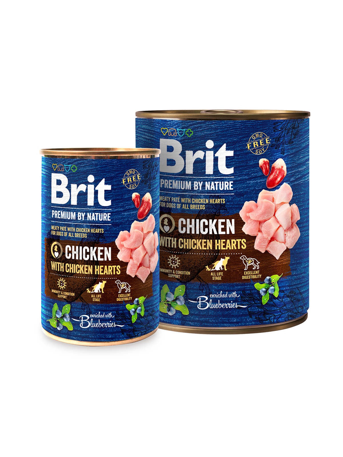 Brit Premium by Nature Kana-sydän koirille 400 g