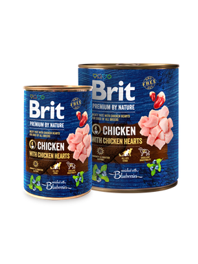 Brit Premium by Nature Kana-sydän koirille 400 g