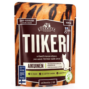 Dagsmark Tiikeri kana-kalkkuna kastikkeessa kissalle 22 x 80 g SÄÄSTÖPAKKAUS