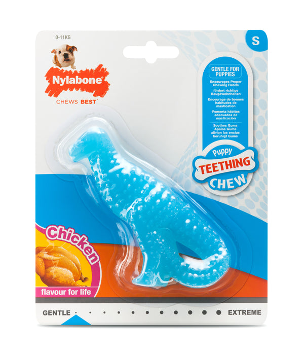 Nylabone Puppy Teething Dental Dino purulelu kana S