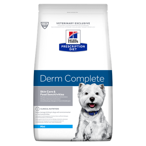 Hill's Derm Complete Mini koiralle 1,5 kg POISTUVA