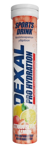 Dexal Pro Hydration strawberry-sitrus + magnesiumsitraatti poretabletti 18 kpl
