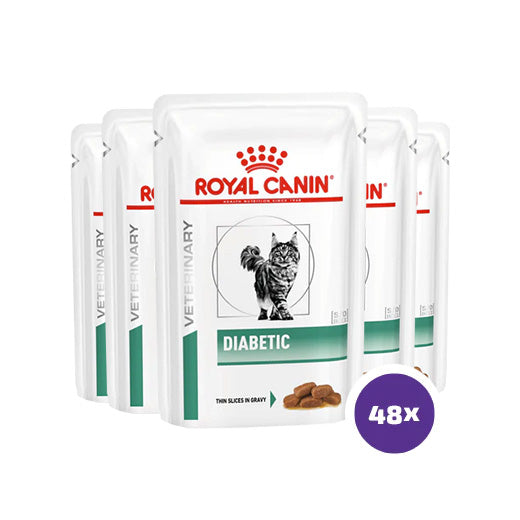 Royal Canin Veterinary Diets Weight Management Diabetic Slices In Gravy annospussi kissan märkäruoka 48 x 85 g SÄÄSTÖPAKKAUS
