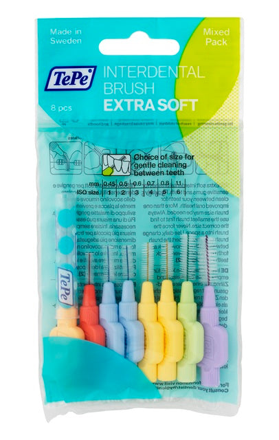 TePe hammasväliharja extra soft Mix pack 8 kpl TARJOUS