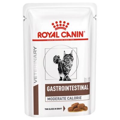 Royal Canin Veterinary Diets Gastrointestinal Moderate Calorie Slices In Gravy kissan märkäruoka 85 g MAISTELUPAKKAUS