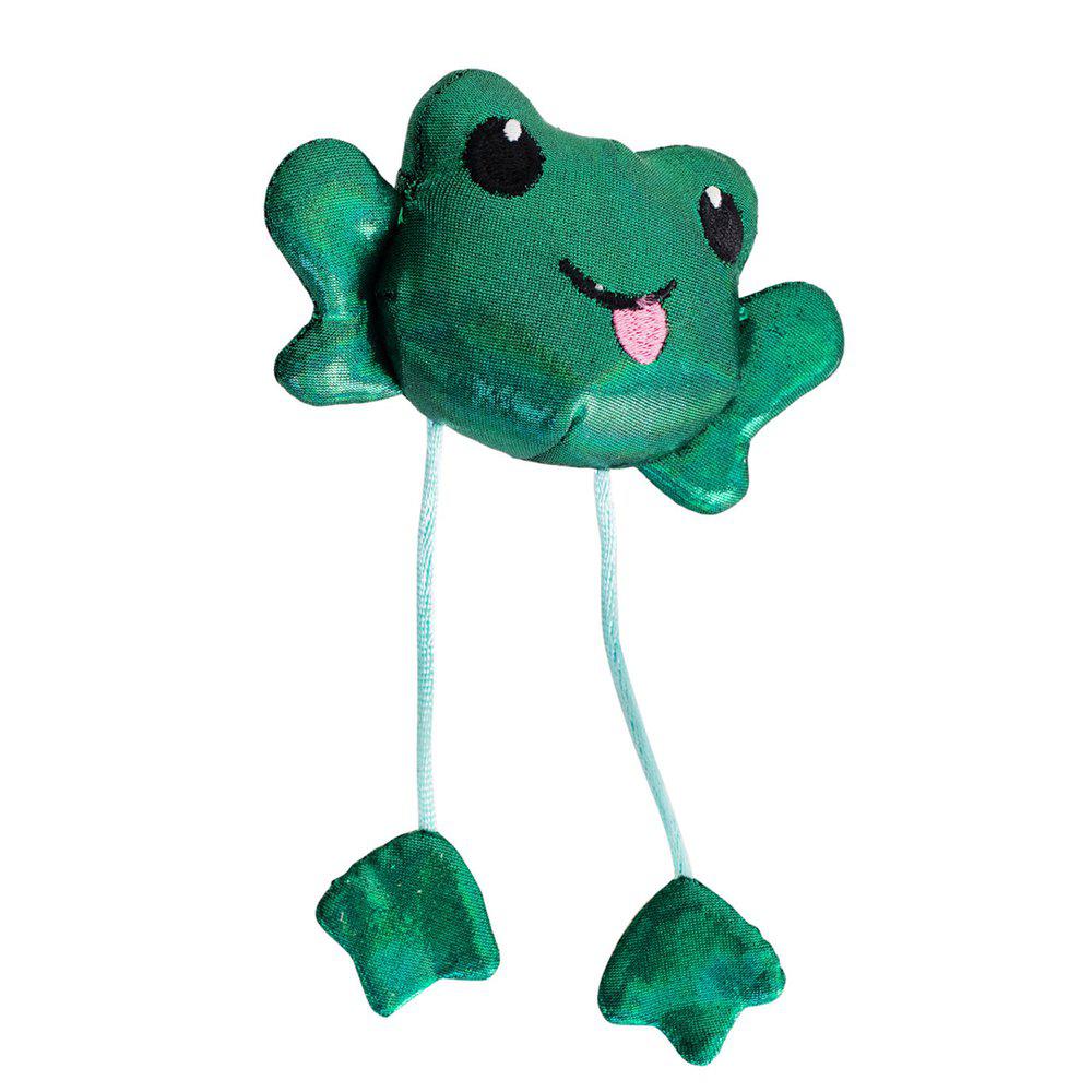 Petstages Toss n' dangle frog kissanlelu
