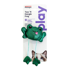 Petstages Toss n' dangle frog kissanlelu