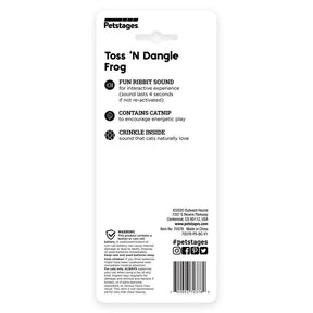 Petstages Toss n' dangle frog kissanlelu