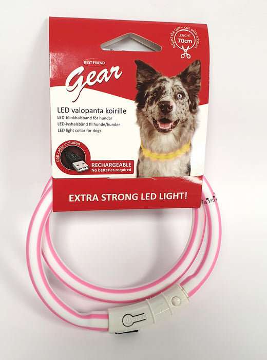 Best Friend Gear LED valopanta 70 cm säädettävä pinkki