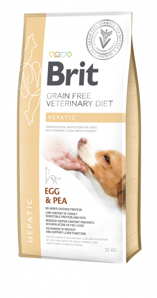 Brit Hepatic Egg & Pea koiralle 12 kg