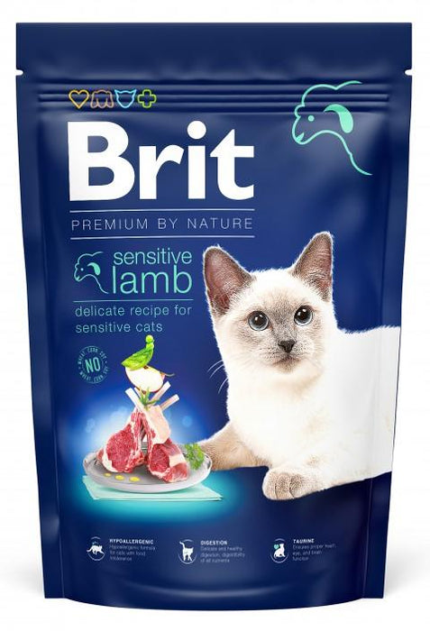 Brit Premium by Nature Lammasta herkkävatsaisille kissoille 800 g