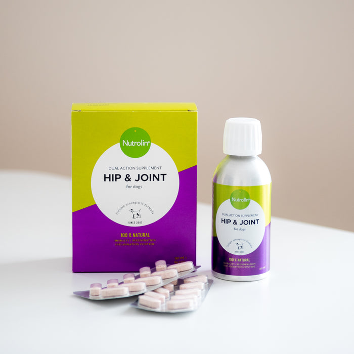 Nutrolin Hip & Joint koiralle 450 ml + 180 tabl SÄÄSTÖPAKKAUS