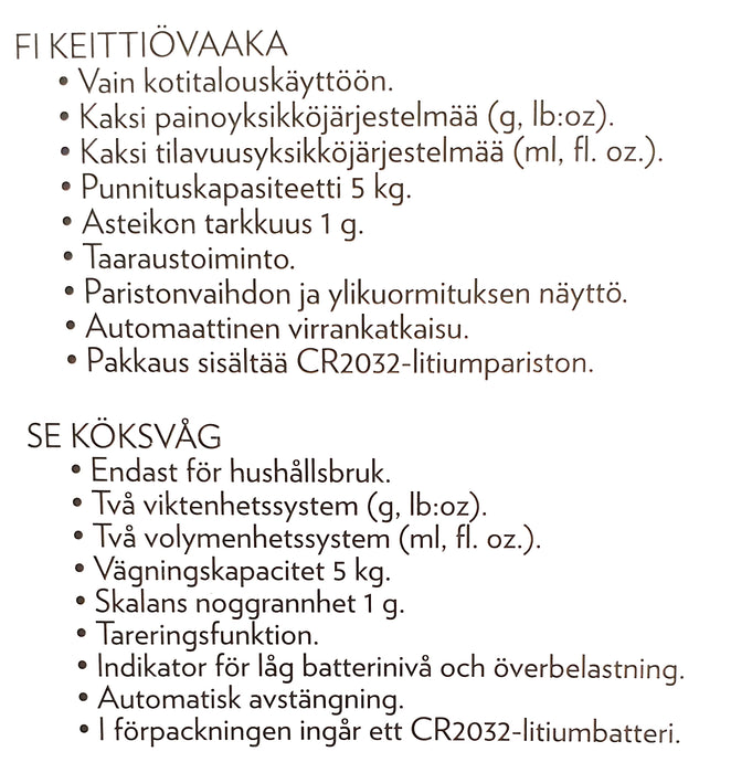 House Keittiövaaka teräksinen
