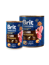 Brit Premium by Nature Lammas-tattari koirille 6 x 400 g
