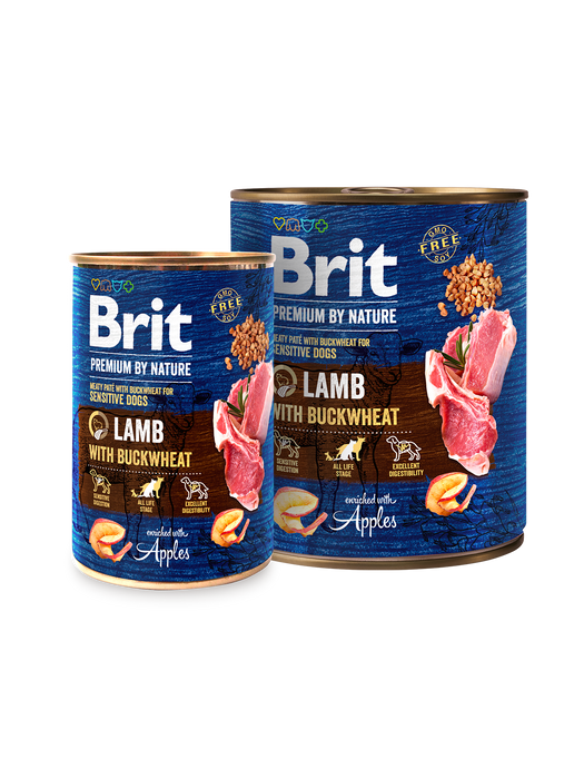 Brit Premium by Nature Lammas-tattari koirille 6 x 400 g