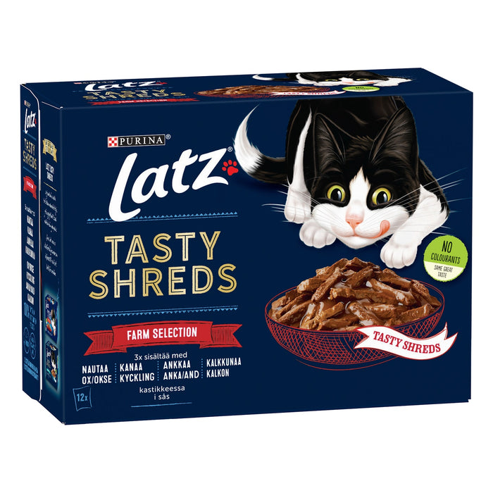 Latz Tasty Shreds Farm lajitelma 12 x 80 g