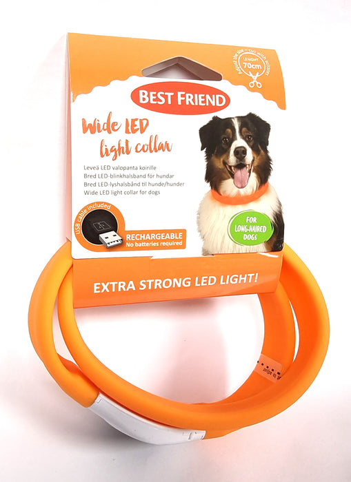 Best Friend Leveä LED valopanta 70 cm säädettävä oranssi