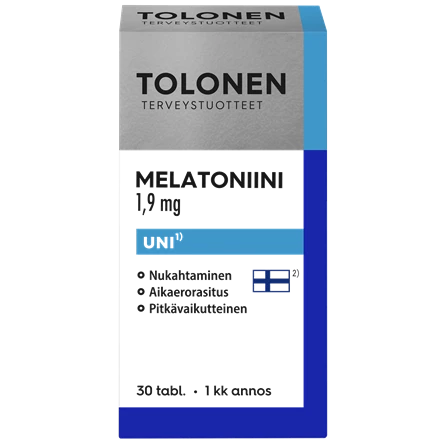 Tri Tolonen Melatoniini 1,9 mg 30 tablettia TARJOUS