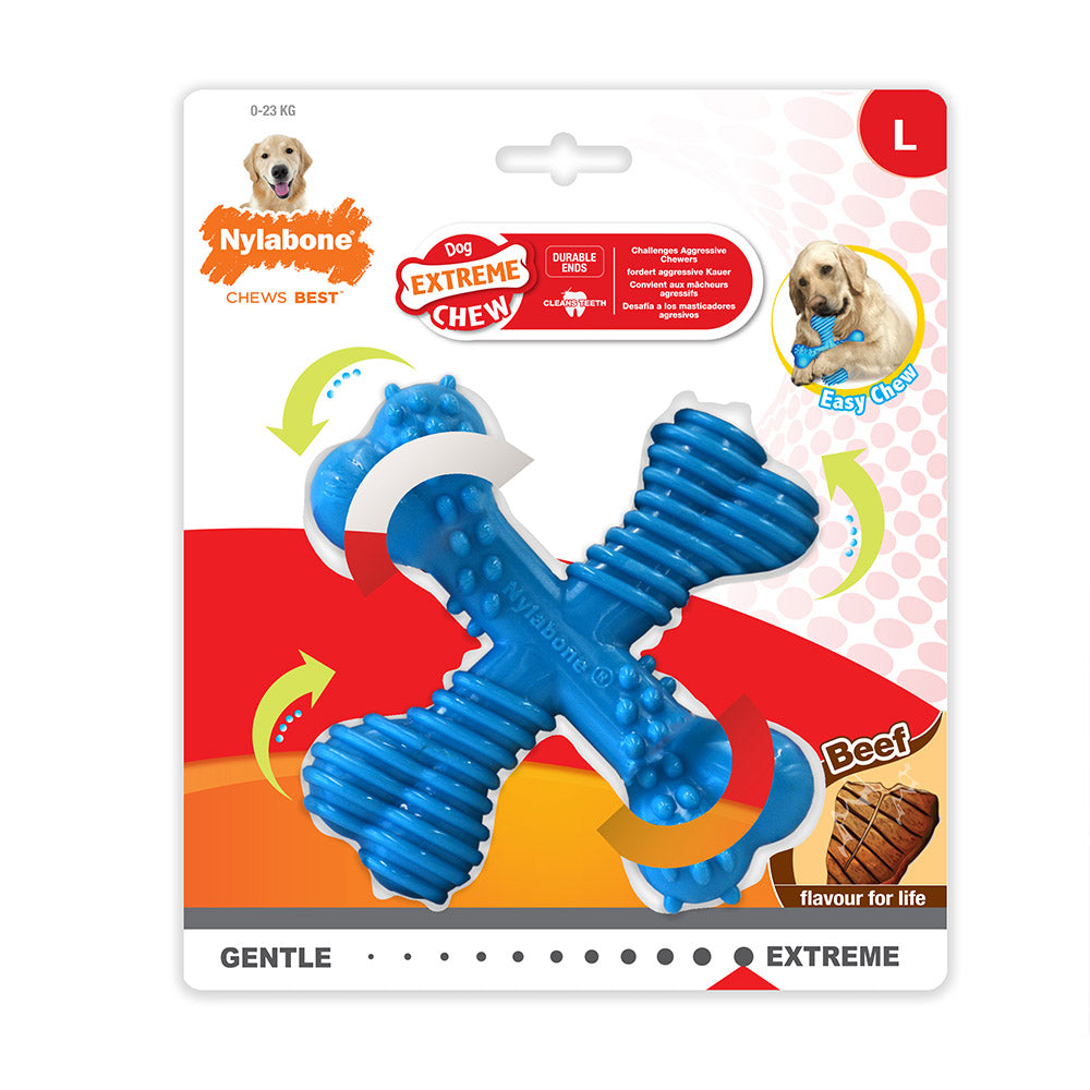 Nylabone Extreme Chew "X" purulelu liha L