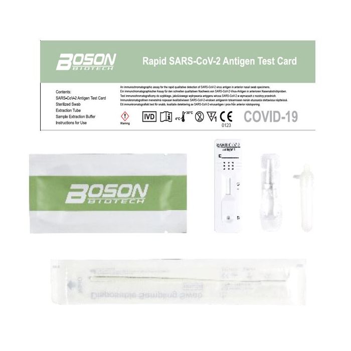 Boson Rapid SARS-CoV-2 Antigen Test Card koronatesti 5 kpl SÄÄSTÖPAKKAUS