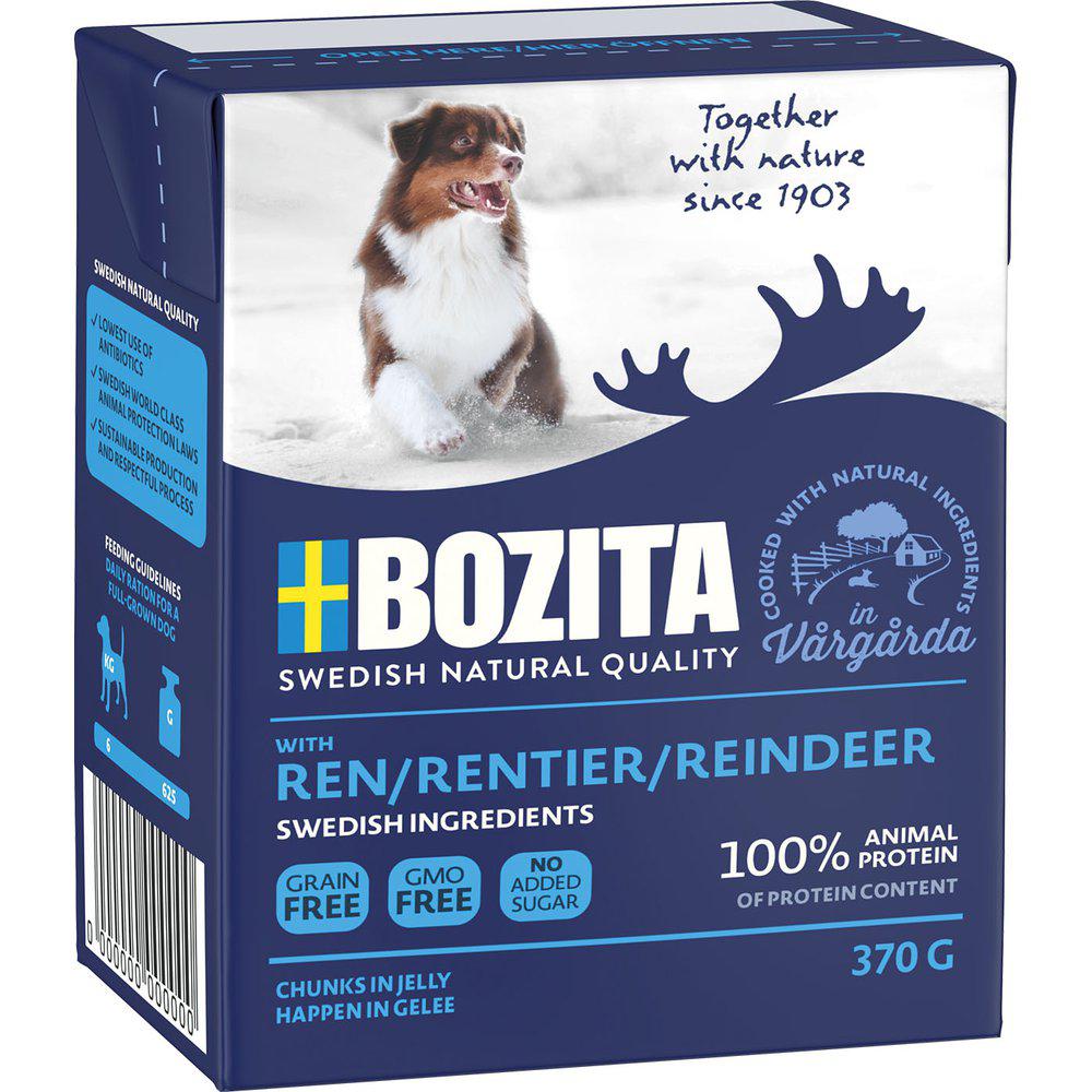 Bozita poronpaloja hyytelössä koiralle 6 x 370 g