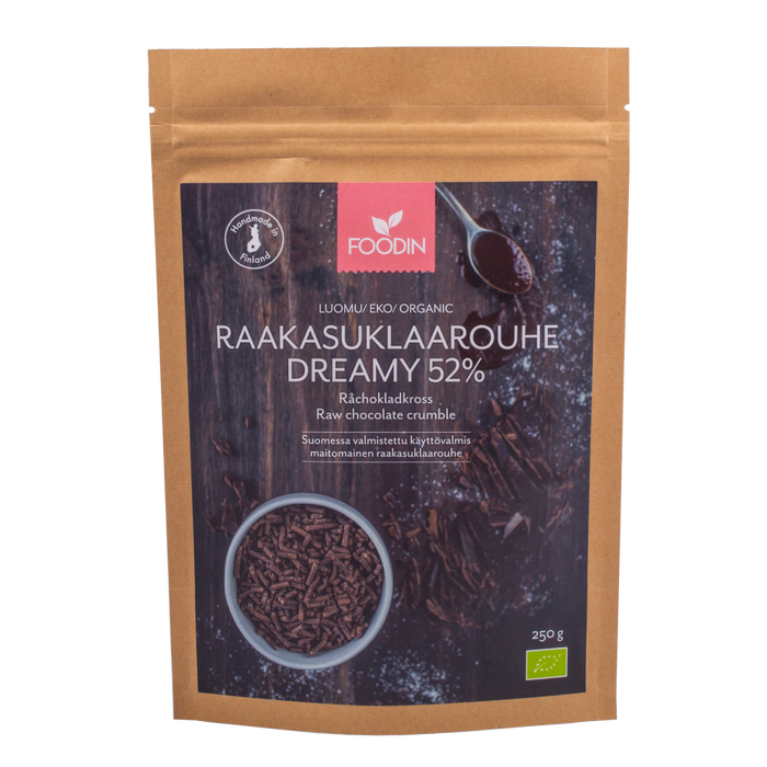 Foodin Raakasuklaarouhe Dreamy 52% 250 g