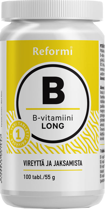 Reformi B-vitamiini Long 100 tablettia