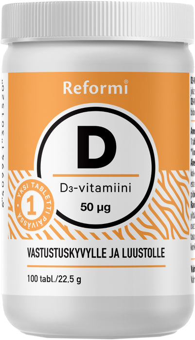 Reformi D-vitamiini 50 µg 100 tablettia
