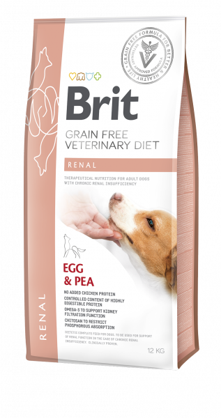 Brit Renal Egg & Pea koiralle 12 kg RIKKOONTUNUT